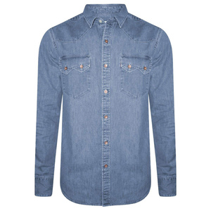 Nouvelle Arrivée Chemise en Jean Homme Printemps-Automne 2025 Manches Longues Coupe Ample Style Vintage Double Boutonnage Séchage Rapide - Product Image 2