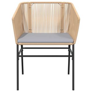 Set da pranzo da giardino marrone e nero, 2 posti, struttura in acciaio, resistente alle intemperie, design contemporaneo - Product Image 5