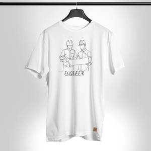 T-shirt décontracté pour homme « Je suis un ingénieur du futur » rouge à manches courtes et col rond, en jersey tricoté 100 % coton, coupe classique, respirant et à séchage rapide - Product Image 3