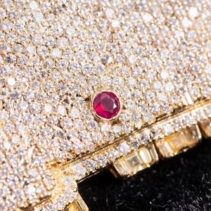 Precio de fábrica para dropshipping: Joyas Pahal personalizadas de Hip Hop, colgante de mapa con moissanita VVS de plata de ley 925 certificada. - Product Image 3