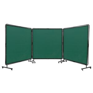 Schermo di Protezione per Saldatura in Vinile Ignifugo a 3 Pannelli 6FT X 6FT con Sistema di Ganci Girevoli a 12 Punti - Product Image 1
