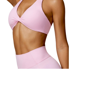 Wholesale Breathable <b>Tight</b> Deep V Sports Bra Premium High Quality Supportive Comfortable Stretchable Seamless Durable Bra - Product Image 2