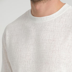 Ensemble T-shirt et short pour homme en coton blanc à manches courtes, col rond, léger, couleur unie, coupe classique, style sportswear urbain - Product Image 5