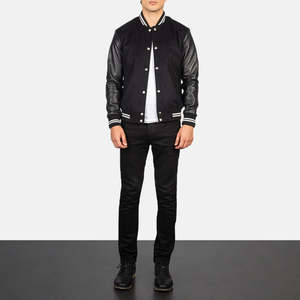 Fashion Varsity <b>Man</b> <b>Jackets</b> Casual Streetwear College Baseball Letterman Wool Leather Custom Oversized Slim Fit Bomber Wear - Product Image 1