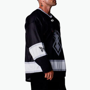 Maillot de football américain de luxe pour homme à manches longues en maille, style streetwear oversize, uniforme d'équipe de football, logo personnalisé, fabricant OEM en gros - Product Image 3