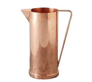Pichet moderne en cuivre 10-12,9 pouces – Carafe à eau en métal durable pour boissons et fêtes - Product Image 3