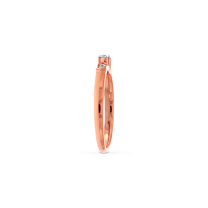 14K Rose Gold Diamond Swirl <b>Ring</b> Elegant Pave Setting Minimalist <b>Stacking</b> <b>Ring</b> Fine Jewelry for Women - Product Image 4