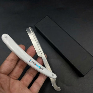 Rasoir à raser personnalisé avec logo, en acier durable, léger, rasoir à lame fixe, manche en plastique, emballage personnalisé - Product Image 2