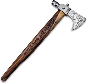 Custom Tomahawk <b>Axe</b> Carbon Steel Blade Wood <b>Handle</b> 3 5/8in Edge 22 Inches Overall Length Splitting Firewood Tree Felling Low - Product Image 1