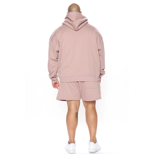 ชุดเซ็ตเสื้อฮู้ดดี้และกางเกงขาสั้นไซส์ใหญ่สำหรับผู้ชายรุ่นใหม่ล่าสุด  รับผลิตตามสั่ง ชุดเซ็ตกางเกงขาสั้นไซส์ใหญ่  บริการ OEM แบบกำหนดเองได้ - Product Image 2