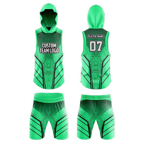 Custom 7v7 <b>Compression</b> Hooded Jerseys for Youth Adults Unisex Polyester Flag Football 7 7 Uniforms Plus Size <b>Short</b> - Product Image 3