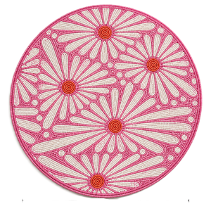 Luxury Seed Beads Beaded Embroidery Round <b>Placemats</b> Gifts Handmade Seed Beads <b>Dining</b> <b>Table</b> <b>Placemats</b> Craft Decor - Product Image 4