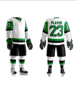 Vêtements de sport personnalisés imprimés, uniforme de hockey sur glace respirant, qualité supérieure, ensemble d'uniformes de hockey sur glace à manches longues - Product Image 1