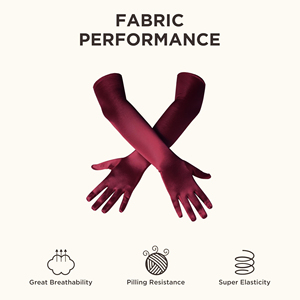 Gants de mariée élégants et légers en polyester, longs gants de soirée pour opéra, bal de promo, costumes, disponibles en plusieurs couleurs pour mariages - Product Image 4