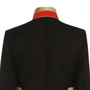 <b>Men's</b> Black Hussar Jacket With Gold Braiding And Red Trim Formal <b>Double</b> <b>Breasted</b> Style <b>Coat</b> Winter Uniform Wear - Product Image 4