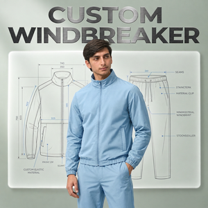 Ensemble de vêtements de sport tendance pour homme, coupe-vent léger en nylon, sweat à capuche et short, tenue décontractée urbaine à la mode - Product Image 4