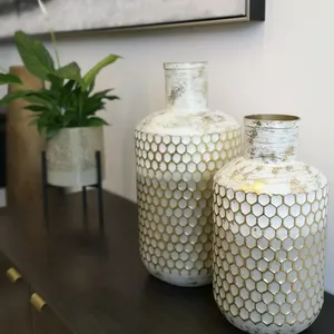Minimalist Iron Coastal Tabletop <b>Vase</b> Set Handmade Eco-Friendly Decorative <b>Vases</b> for Modern Home Interior Design - Product Image 2
