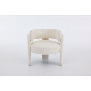 Fauteuil d'appoint contemporain moderne confortable en tissu bouclé, chaise individuelle pour salon, chambre à coucher, fauteuil de loisirs rembourré - Product Image 1