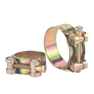 High-Strength European-Style Thickened Galvanized Pipe <b>Clamps</b> Heavy-Duty Steel Gripping Tight <b>Clamps</b> for Water and Oil Pipes - Product Image 1