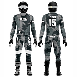 Combinaison de moto pour homme en tissu 100% polyester de qualité exceptionnelle, nouveau design vintage, impression par sublimation, maillot et pantalon de course MX - Product Image 1