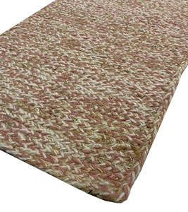 Alfombra trenzada de yute de lana de diseñador hecha a mano india de alta calidad al por mayor alfombra técnica de tejido plano para decoración de suelo - Product Image 1