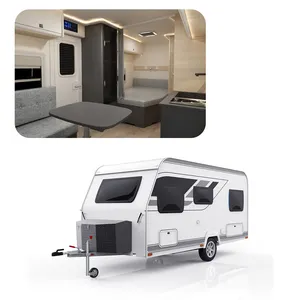 Di động nhà Camper Trailer với Lều không gian lớn off road RV xe tải cắm trại du lịch giỏ hàng cho 4-6 người