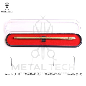 Juego de Porta Agujas de Latón Dorado para Ventilación, 4 Tamaños, Agujas de Micro Gancho, Clips de Acero para Peinar, Caja, Herramientas Profesionales para la Elaboración de Pelucas - Product Image 2