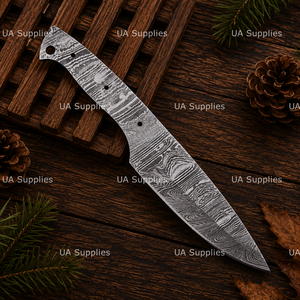 Cuchillo de Acero de Damasco Hecho a Mano Directo de Fábrica, Hoja Fija de Espiga Completa con Borde Biselado, Cuchillo Utilitario EDC para Exteriores, Venta al por Mayor OEM ODM - Product Image 2