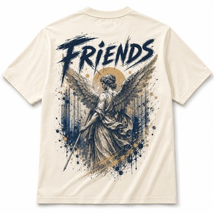 เสื้อยืดคอกลมผู้ชายผ้าฝ้าย 100% ทรงหลวม ระบายอากาศได้ดี รับผลิตตามสั่ง MOQ ต่ำ ขายส่ง - Product Image 3