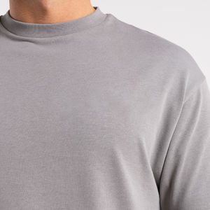 Camiseta Esencial para Hombre, Formal, de Punto Ligero, 100% Algodón, con Hombros Caídos, Personalizada con Estampado - Product Image 4