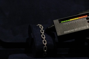 Hermosa pulsera de cadena con moissanita VVS1, plata de ley 925, pulsera de diamantes de moissanita personalizada - Product Image 2