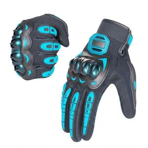 Gants de moto en cuir avec protection rigide des articulations, conception tactique, doigts entiers, respirants, équipement de conduite - Product Image 6