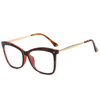 Montures de lunettes pour femmes Optical Blue Light Blocking Gold Alloy Black square Optical