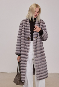 เนสต้า สปอร์ตส์เสื้อแจ็คเก็ตขนสัตว์เทียมชินชิลล่าสำหรับผู้หญิงสำหรับฤดูหนาว สีดำ ลายสัตว์ แขนยาว ไซส์พลัส เสื้อโค้ทกันลม - Product Image 3