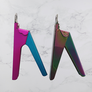 <b>Nail</b> Tips for Salon Adult Colorful Stainless Steel Acrylic <b>Nail</b> <b>Extension</b> Edge Cutter Manicure Set French False - Product Image 1