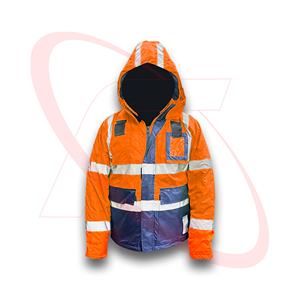 เสื้อแจ็คเก็ตบอมเบอร์โพลีเอสเตอร์ 100% ระบายอากาศได้ดี กันลม มองเห็นได้ชัดเจน เหมาะสำหรับงานป้องกันความปลอดภัย - Product Image 1