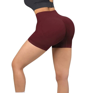 Shorts de Yoga al Por Mayor para Empresas, Diseño Cruzado de Cintura Alta para Realzar la Figura, Color Personalizado, Venta al Por Mayor de Fábrica - Product Image 3