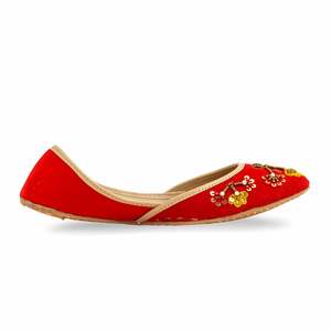 Chaussures plates Khusa pour femme Red Fancy EC8559 - Product Image 4