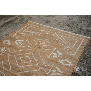 Tapis en jute tissé à la main RTS 2500 GSM |   Tapis de décoration bohème pour la maison, pour la vente en gros et l'exportation - Product Image 1