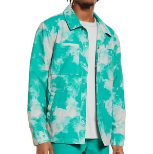 Vestes de coach oversize style hip-hop à imprimé sublimation, avec boutons à motifs géométriques, vestes d'extérieur et imperméables - Product Image 3
