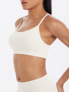 Women Sports <b>Bra</b> Scoop Neck Athletic Vest Removable Pads <b>Low</b> <b>Back</b> Strappy Running Top Gymwear Workout <b>Bra</b> Crop Blanks - Product Image 2