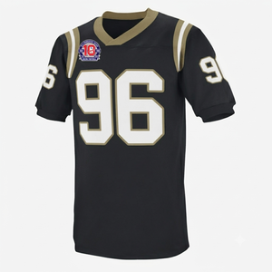 Venta al por mayor de camisetas de fútbol americano personalizado bordado nombre y número de tela de malla transpirable - Product Image 1