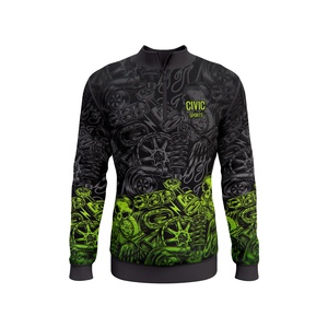 Sudadera de poliéster de alta calidad con cremallera 1/4 y manga larga para hombre, sudaderas con capucha de talla grande con logotipo personalizado impreso para invierno - Product Image 4