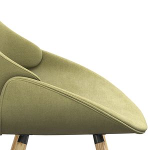 Chaise de salle à manger en bois courbé vert acide/marron clair Malden - Product Image 5