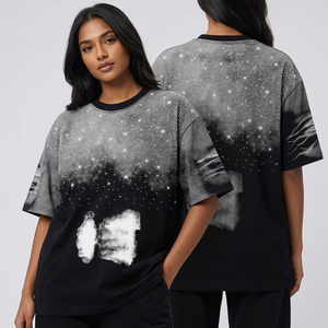เสื้อยืดคอกลมแขนสั้นประดับเพชรแบบกำหนดเอง Glory ดีไซน์ใหม่ทันสมัยสำหรับทุกเพศ เหมาะสำหรับใส่เที่ยวเล่นในฤดูร้อนและใส่ลำลอง - Product Image 4