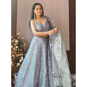 Designer Sequence Work Lehenga Choli para ropa de fiesta india y pakistaní - Product Image 4