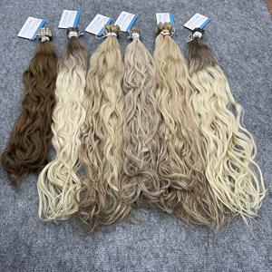 Disponible para enviar paquetes de cabello humano crudo vietnamita extensiones de cabello a granel ondulado natural brillante sin mezcla de cabello de lujo - Product Image 6