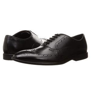 Zapatos Oxford de Vestir de Cuero Genuino Negro, con Punta en Pico y Cordones, para Hombre, Formales, para Oficina, de Color Sólido, para Todas las Temporadas - Product Image 5