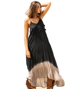 De moda de las mujeres explosivos de tinte de corbata de verano sin mangas elegante Casual Maxi vestido largo - Product Image 3