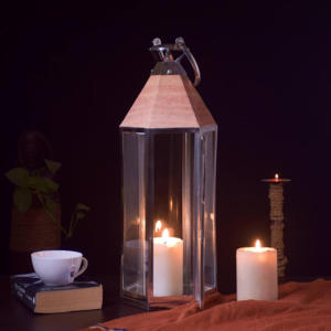 New Arrival Stainless Steel & Glass Candle Holder <b>Lantern</b> for Home Parties and Weddings Decorations <b>Lantern</b> - Product Image 5